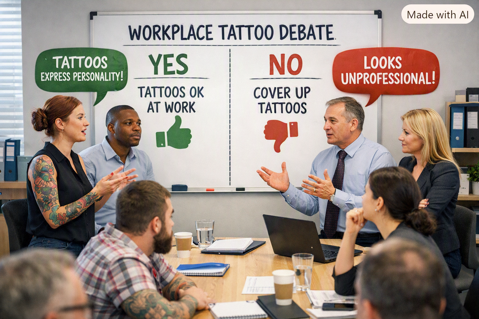 tattoos in the work place yes/no