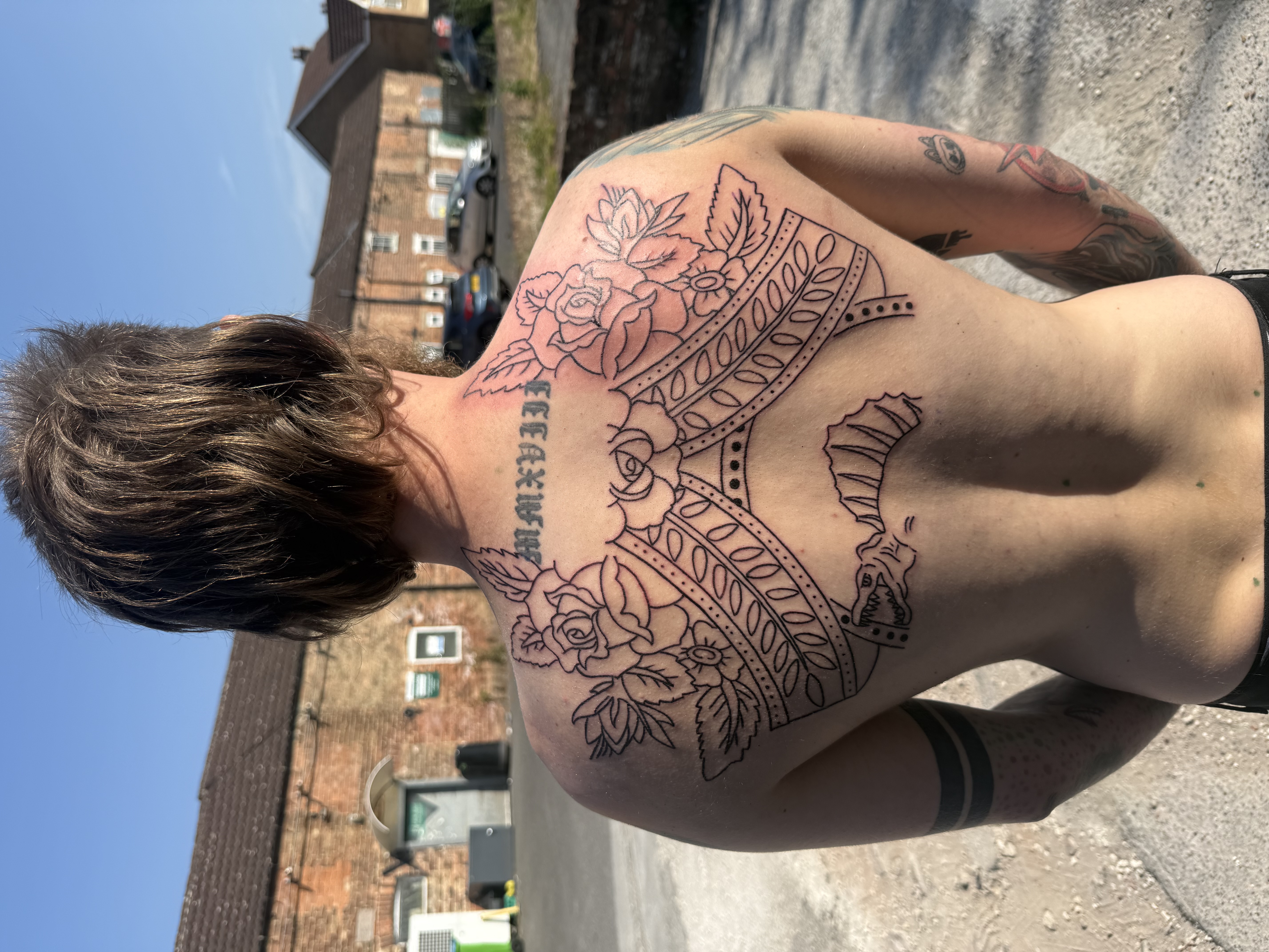 First back piece , session one completed ✨